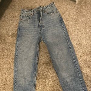 ZARA US size 0 blue high rise jeans